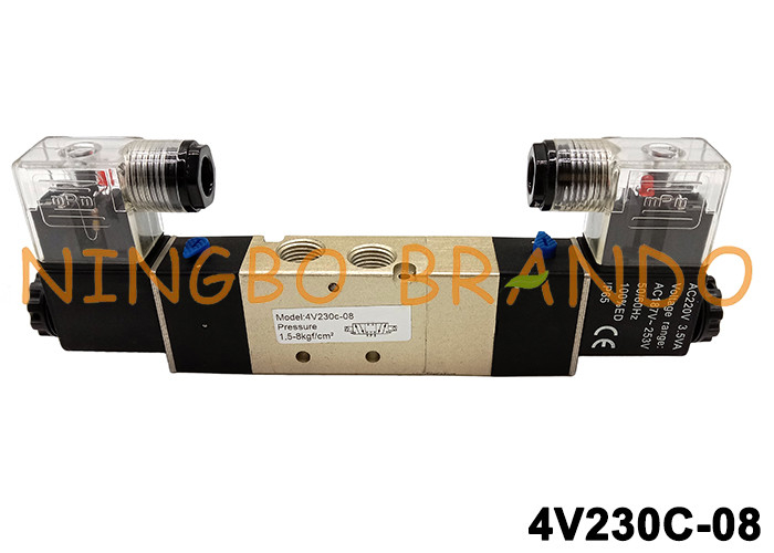 AirTAC-Art Magnetventil PT1/4 4V230C-08 220V Weise DCs 5/3 Wechselstrom-24V