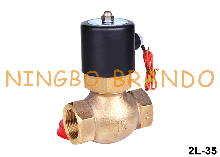 2L-35 1-1/4“ Messingheißwasser-Magnetventil 12V 24V 110V 220V