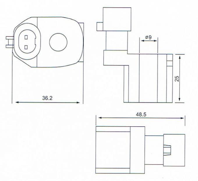 Maß der Injektor-Schienen-Reparatur Kit Solenoid Coil: