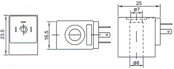 Maß der Solenoid-Spule elektropneumatisches Ventil der Reihe 4V110:
