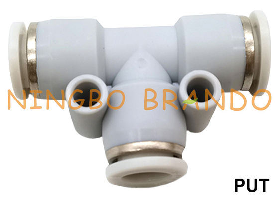 PUT 3-Wege-Verbindungs-T-Stück T-Typ Push-In-Rohr Pneumatische Schlauchverschraubung 1/8 '' 1/4 '' 3/8 '' 1/2 ''