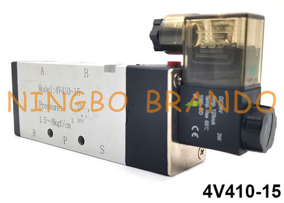 4V410-15 Airtac Typ 5/2-Wege-Luftsteuerung Einzelnes pneumatisches Magnetventil 24V 220V