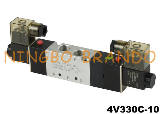 4V330C-10 3/8'' pneumatisches Doppelmagnetventil 24V DC 220V AC