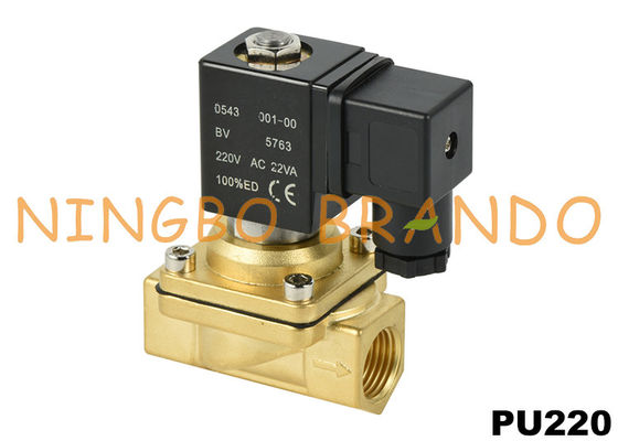 1/8'' PU220-01 1/4'' PU220-02 Messing Magnetventil für Wasser 220V AC 24V DC