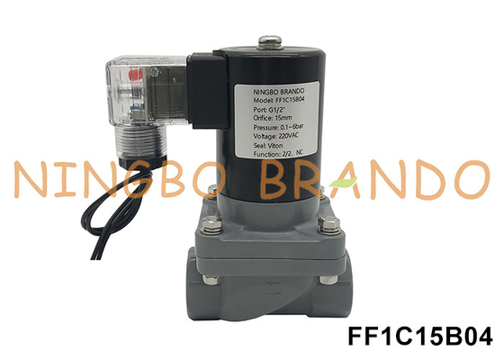 1/2' Anti-Korrosions-CPVC-Solenoidventil für Säure-Alkalichemie 220V 110V 24V