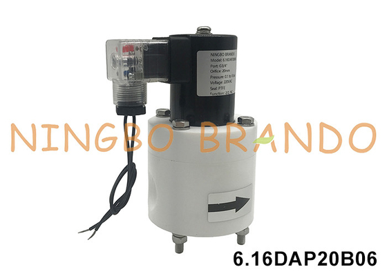 3/4' PTFE Korrosionsschutzventil Magnetventil Säure Alkali Chemikalienbeständig 24V 110V 220V