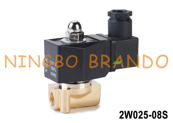 2W025-08 1/8' Messing-Solenoidventil mit IP65-Spule 12V 24V 110V 220V