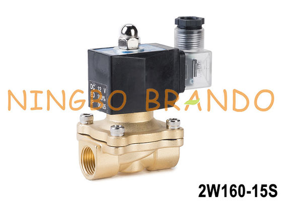 2W160-15 1/2' 2 Way NC Messing-Solenoidventil mit IP65-Spule 24V 220V