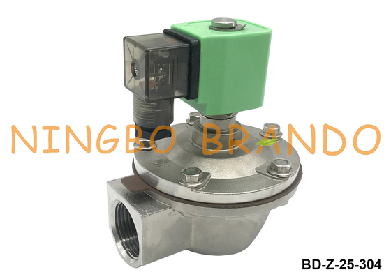 1''Edelstahl-Magnetmembran-Pulse-Jet-Ventil für Staubsammler 24V 110V 220V