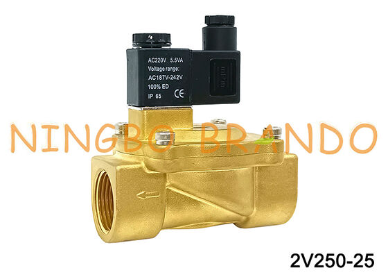 Airtac Typ 2V250-25 2-Wege-Magnetventil Luftventile AC220V 110V DC12V 24V