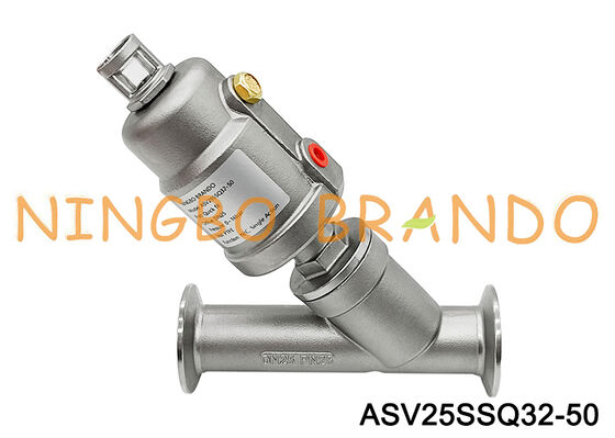 Pneumatisches Schrägsitzventil aus Edelstahl, Tri-Clamp 1/2'' DN15 Dampf-Schrägsitzventil
