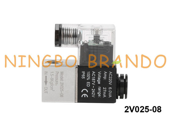 pneumatisches Magnetventil 24VDC 12VDC der Weisen-2V025-1/4 2/2