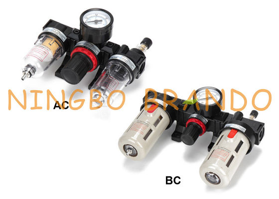 Wechselstrom weil Reihe Airtac-Art Luftfilter-Regler-Fettspritze FRL pneumatische