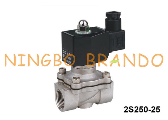 2S250-25 1 Weise NC-Edelstahl-Wasser-Magnetventil 24V 220V des Zoll-2