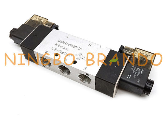 Airtac-Art 4V420-15 1/2“ 5/2 Weisen-doppeltes Solenoid-elektropneumatisches Ventil