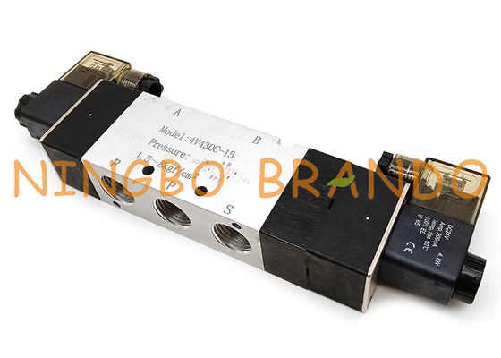 Airtac-Art 4V430C-15 5/3 Weisen-geschlossene Mitte-pneumatisches Magnetventil