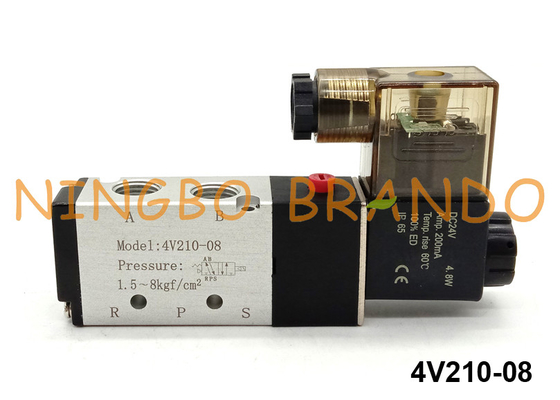 4V210-08 Airtac Art 5/2 Weisen-pneumatisches Magnetventil DC24V AC220V