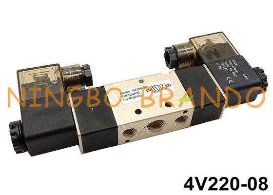 4V220-08 Airtac Art Luft-pneumatische Magnetventil-doppelte Spule